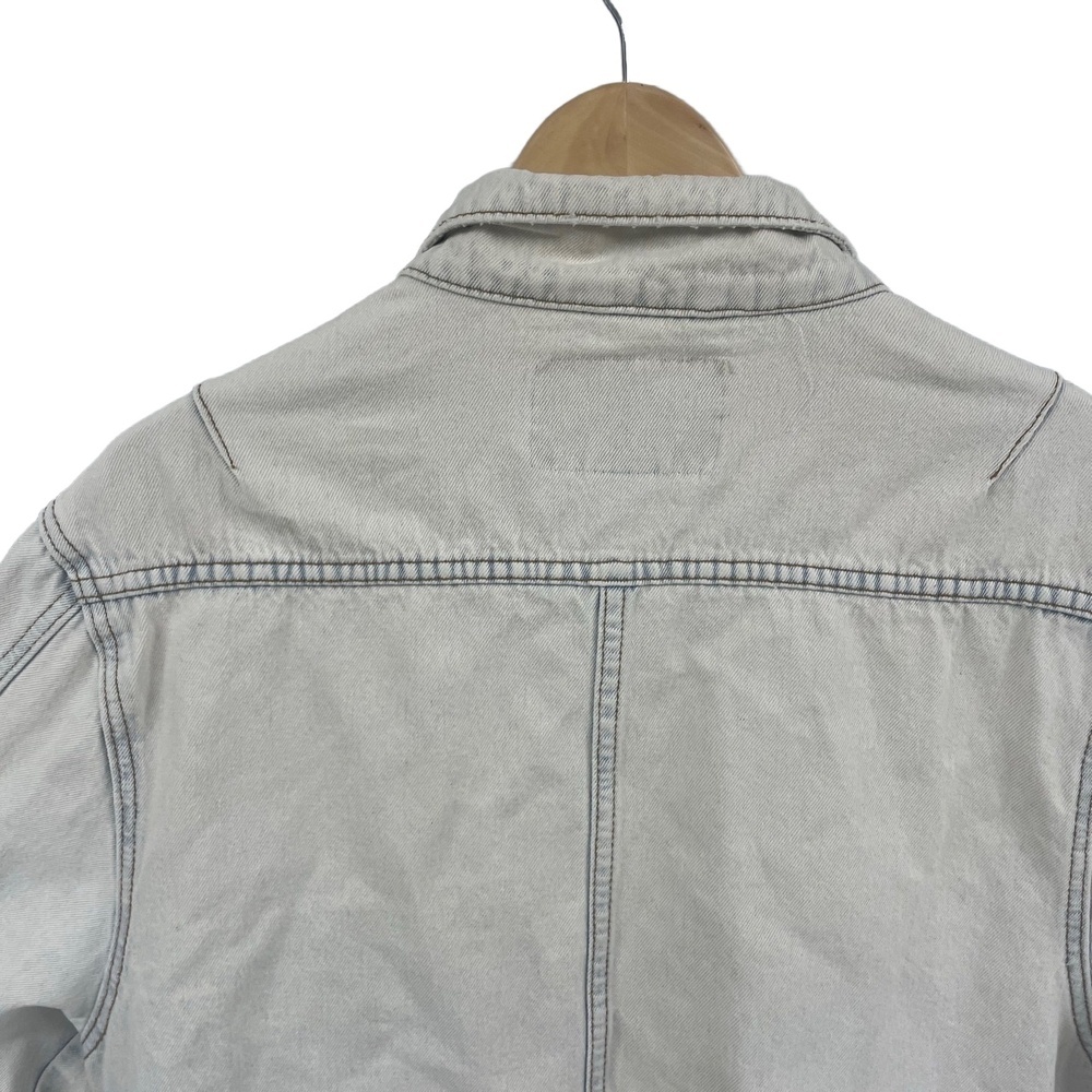 Brooklyn Cloth Denim Jacket Distressed Light Wash Button Front XL‎ trucker - Picture 11 of 16